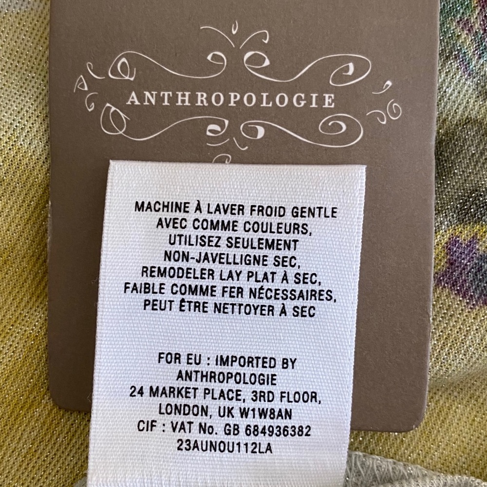 Anthropologie Postmark floral shimmer halter top - Picture 5 of 6